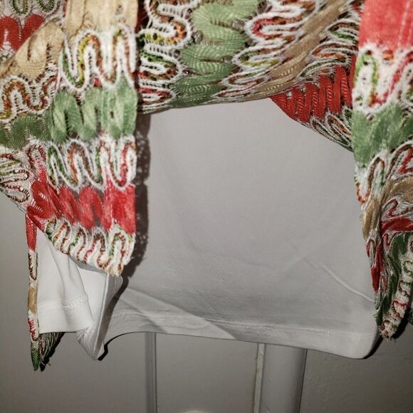 Alfred Dunner Lace Overlay Short Sleeve Top - Picture 5 of 8